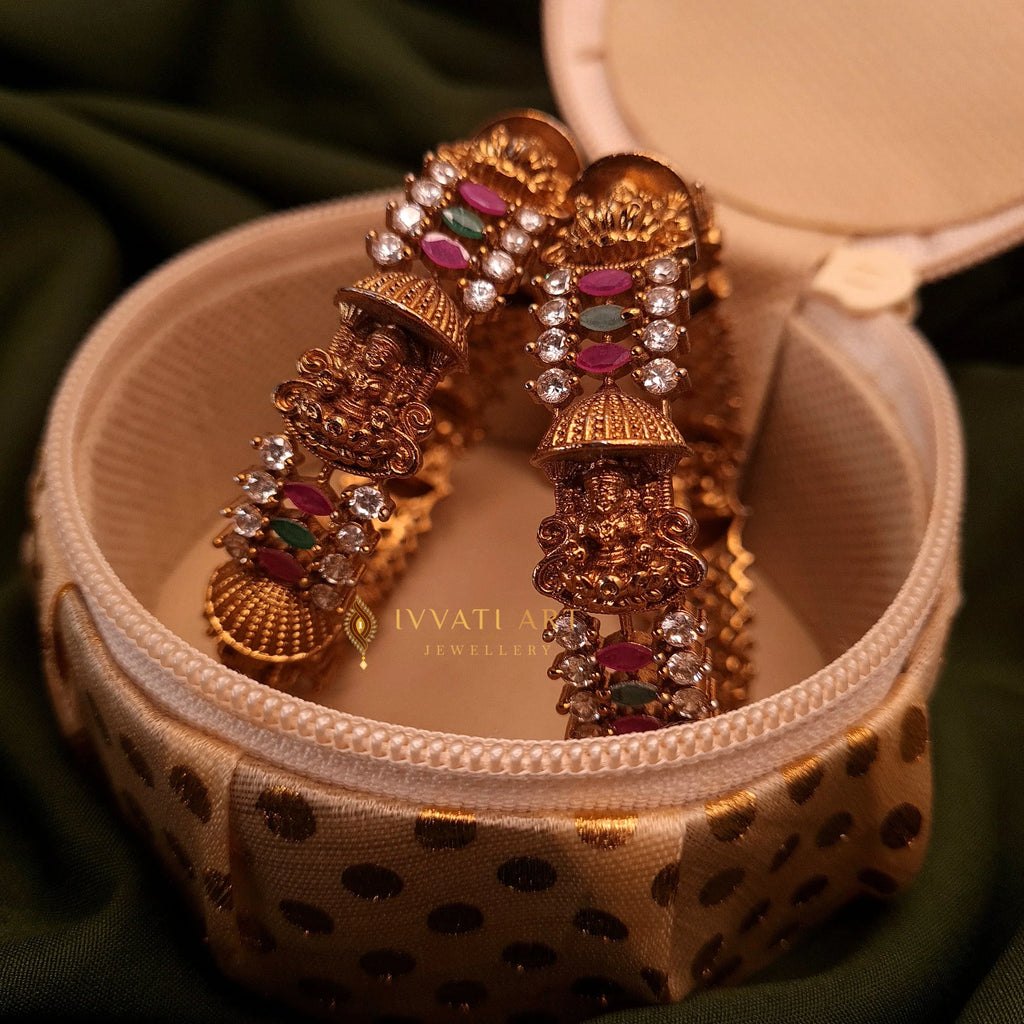 Gold-Plated Lakshmi Bangles