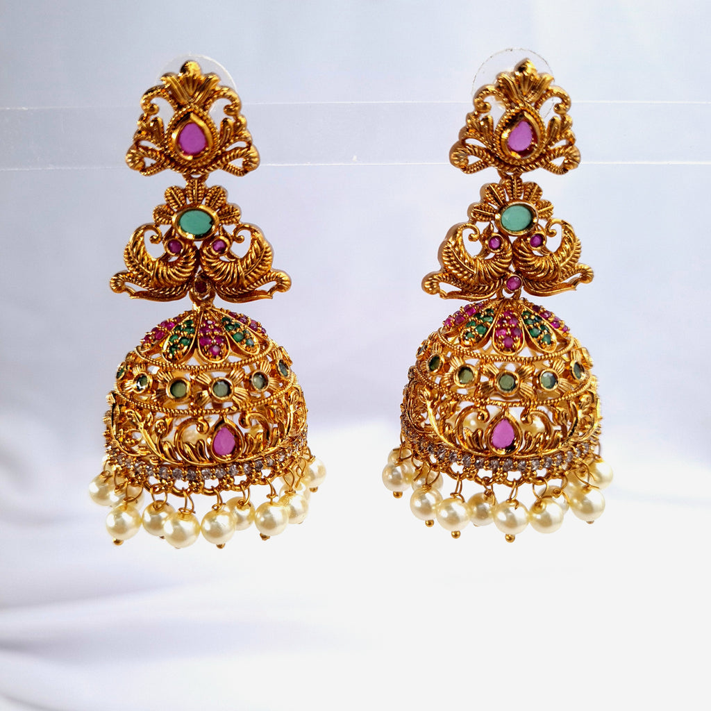 Gold Plated Copper Jhumka – Traditional Ethinic Earrings