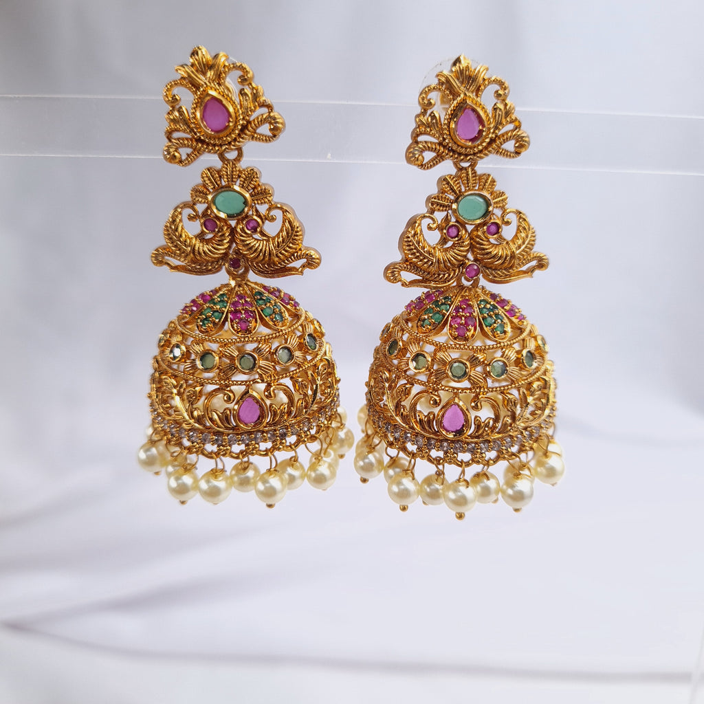 Gold Plated Copper Jhumka – Traditional Ethinic Earrings