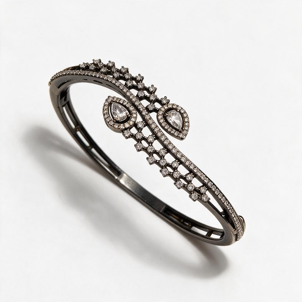 Ivvati Teardrop AD Kada Bracelet