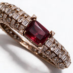 Ivvati Ruby Stone AD Kada Bracelet