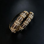 Rajwadi Meenakari Pearl Bangle Set