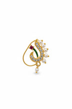 ivvati chandrima crescent maharashtrian nath pearl traditional nose pin