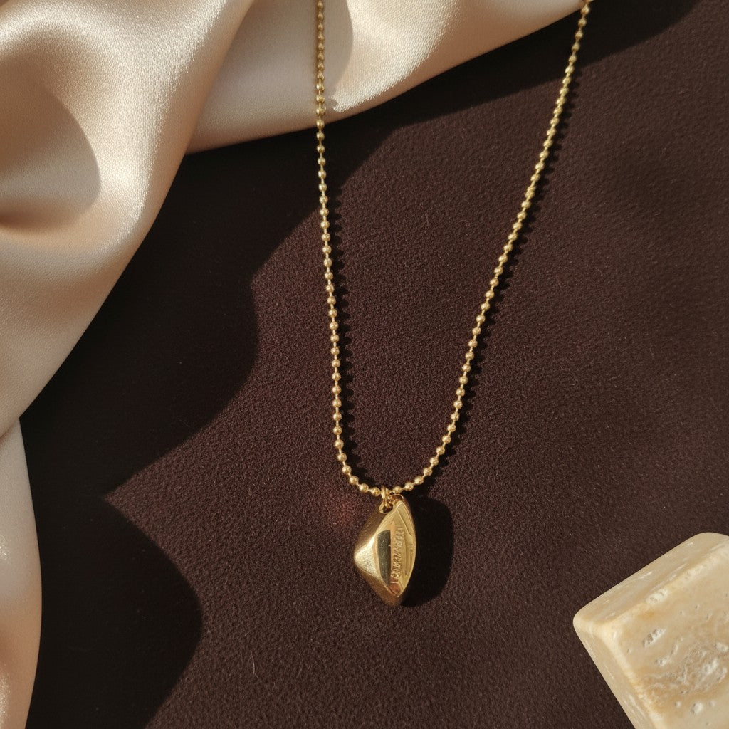 Gold Teardrop Pendant Necklace for Women | Demi-Fine Jewellery