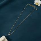 Ivvati Demi-Fine pear-shaped CZ pendant necklace for women