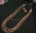 ivvati tavishi multi layer beaded necklace set gold long necklace for women