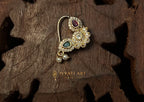 ivvati trishya multi stone maharashtrian nath pearl traditional nose pin women