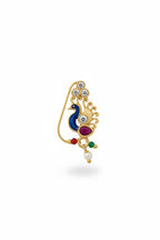ivvati morika maharashtrian nath peacock nose pin traditional jewellery