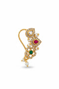 ivvati devika vertical stone maharashtrian nath pearl nose pin women