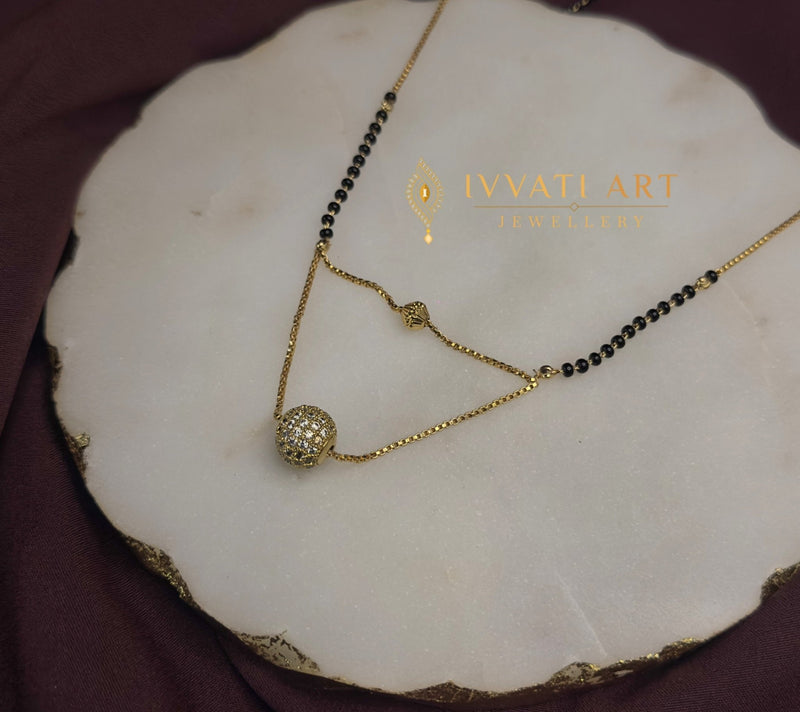 Beaded Mangalsutra for Women – Gold Designer Daily Wear | Ruhani jewellery - Mangalsutra | Ivvati Art Jewellery