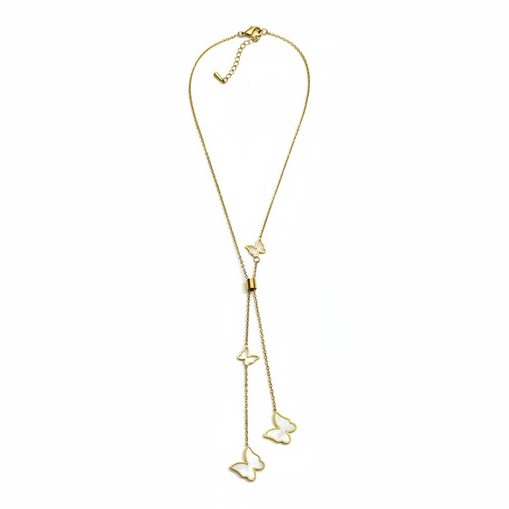 Delicate butterfly necklace for women for everyday and party wear