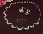 Chandrika Kundan Haar Necklace Set with Stud Earrings 