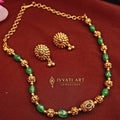 Copper Green Mala Necklace jewellery - Copper | Ivvati Art Jewellery