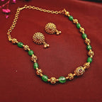 Copper Green Mala Necklace jewellery - Copper | Ivvati Art Jewellery