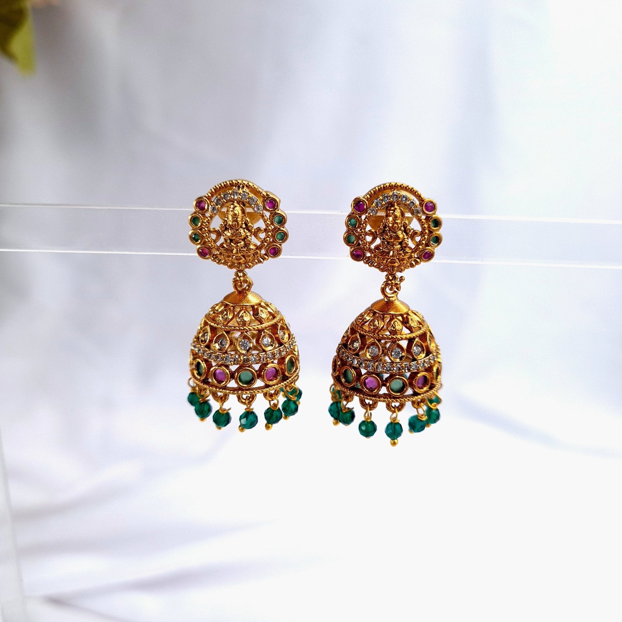 Copper Jhumka – Traditional Ethnic Earrings jewellery - Jhumka | Ivvati Art Jewellery