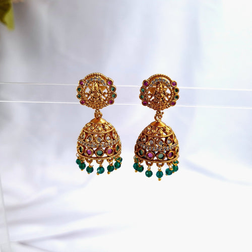 Copper Jhumka – Traditional Ethnic Earrings jewellery - Jhumka | Ivvati Art Jewellery