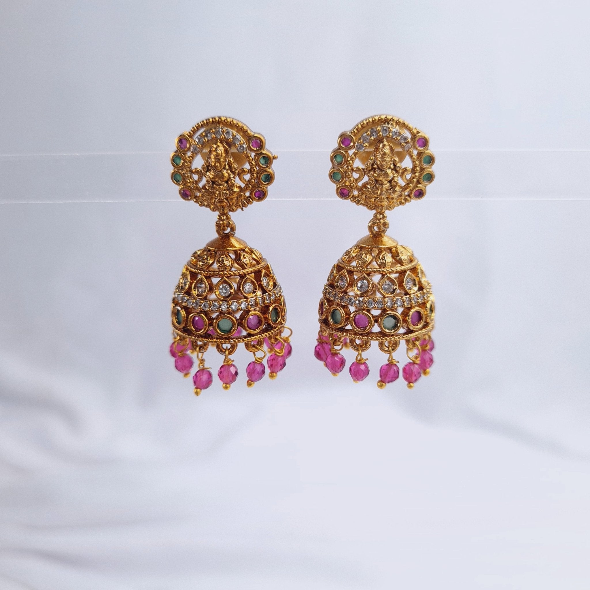 Copper Jhumka – Traditional Ethnic Earrings jewellery - Jhumka | Ivvati Art Jewellery