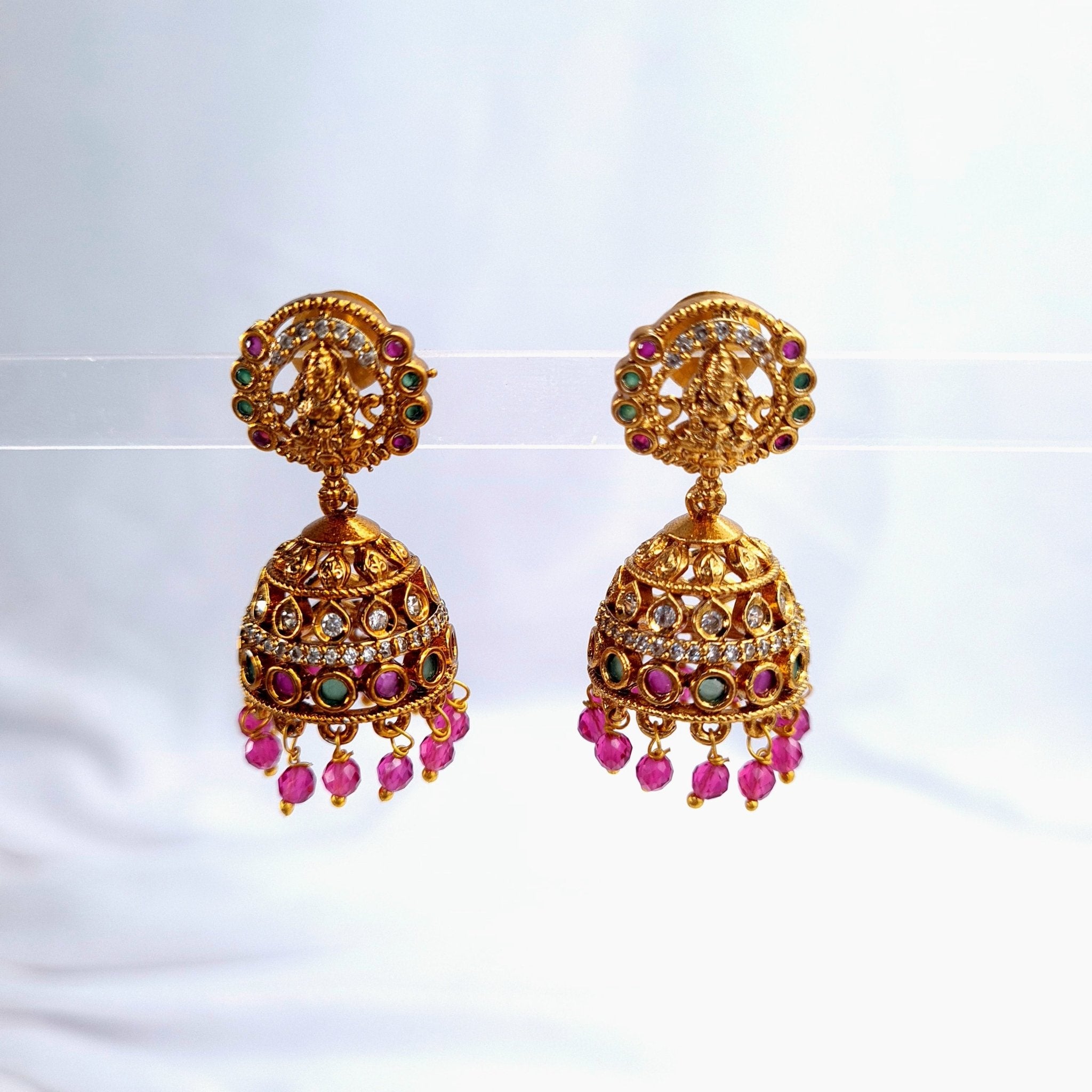 Copper Jhumka – Traditional Ethnic Earrings jewellery - Jhumka | Ivvati Art Jewellery