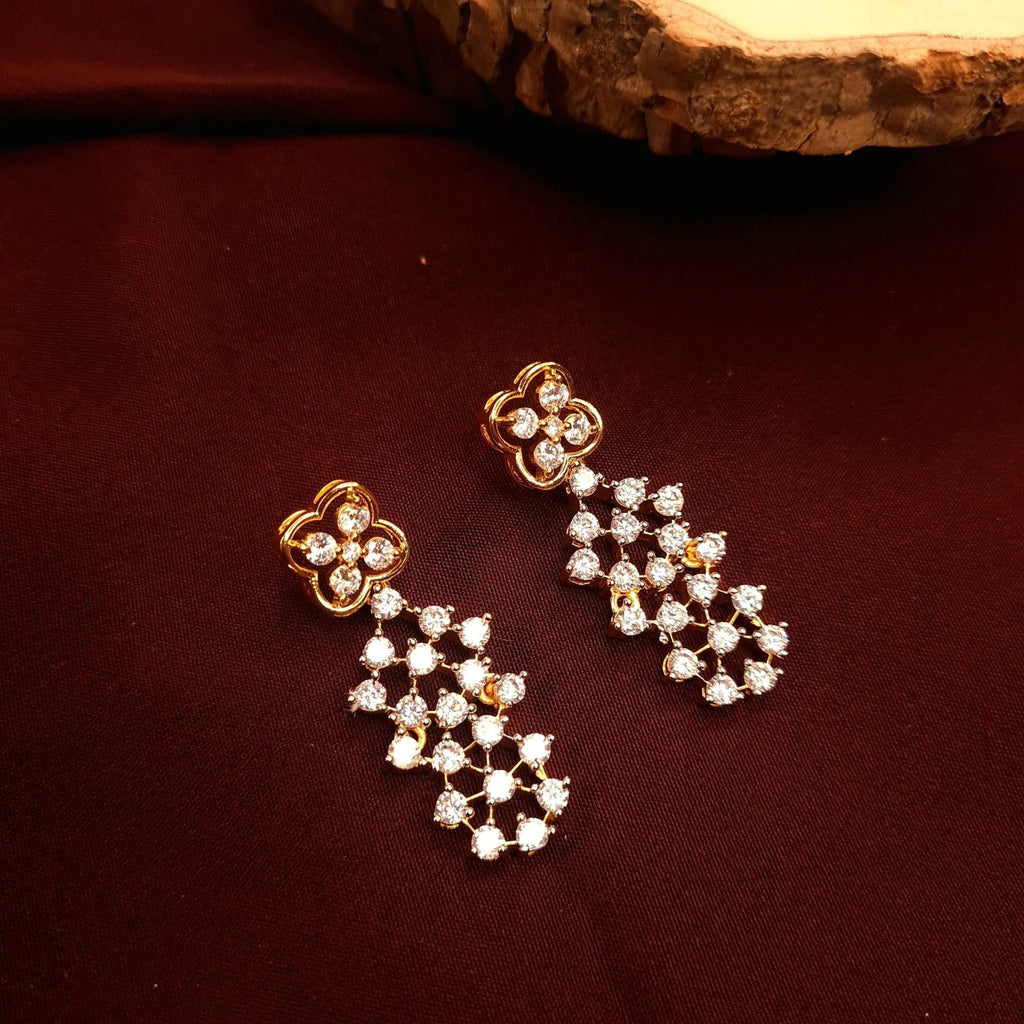 CZ Diamond Necklace Set jewellery - GOLD | Ivvati Art Jewellery