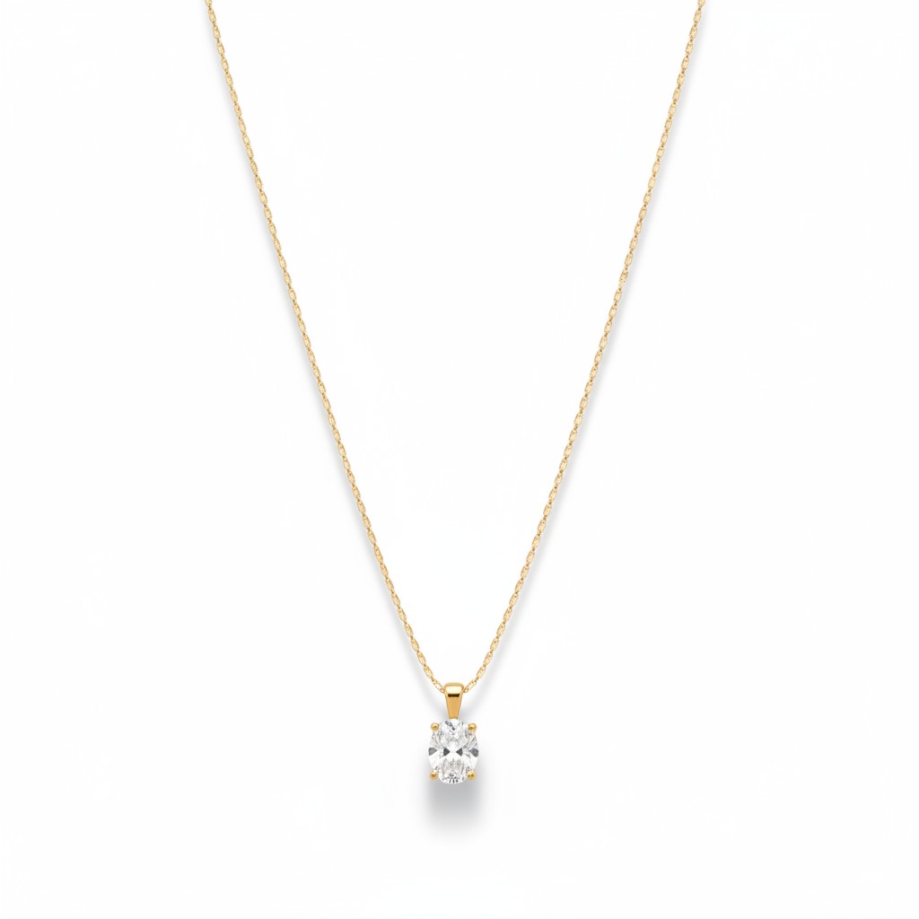 Dainty solitaire necklace for women for everyday and office wear