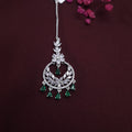 Elegant AD Maangtikka – American Diamond Bridal Hair Accessory jewellery - Maangtikka | Ivvati Art Jewellery