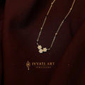 Floral CZ Mangalsutra for Women – Gold Daily Wear | Varnika jewellery - Mangalsutra | Ivvati Art Jewellery