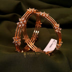 Gold Plated CZ Bangles jewellery - GOLD | Ivvati Art Jewellery