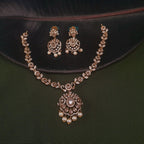 Gold Plated CZ Necklace jewellery - GOLD | Ivvati Art Jewellery