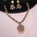 Gold Plated CZ Necklace jewellery - GOLD | Ivvati Art Jewellery