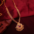 Gold Plated Kolhapuri Necklace jewellery - GOLD | Ivvati Art Jewellery