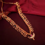 Gold Plated Kolhapuri Saaj Necklace jewellery - GOLD | Ivvati Art Jewellery