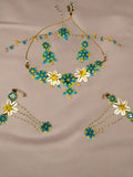 Handmade Flower Jewellery Set jewellery - Handmade Flower Jewellery Set | Ivvati Art Jewellery