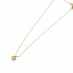 Minimal Demi-Fine floral CZ necklace for everyday and office wear