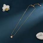 Ivvati Demi-Fine floral CZ pendant necklace for women
