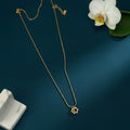 Ivvati Demi-Fine floral CZ pendant necklace for women