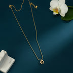 Ivvati Demi-Fine floral CZ pendant necklace for women