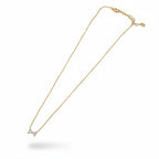 Minimal Demi-Fine CZ necklace with pear-shaped pendant for women