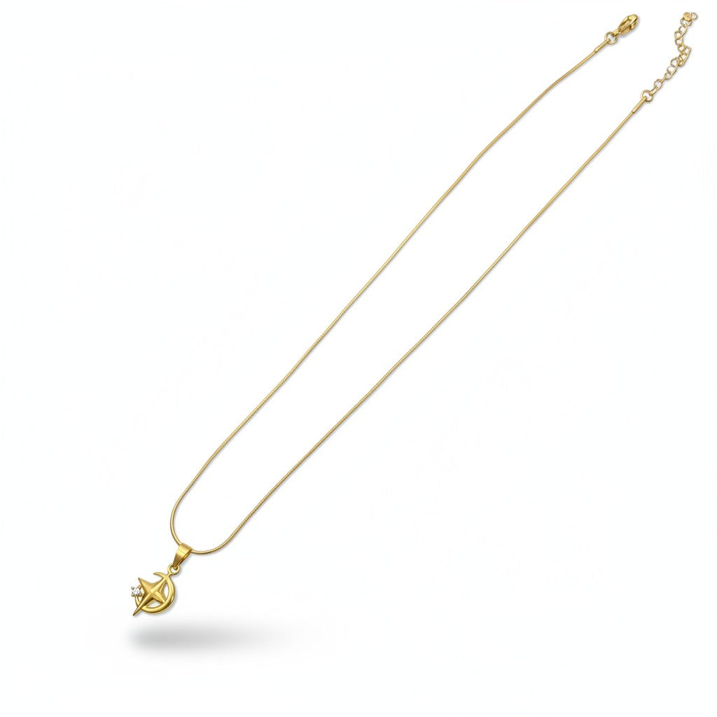 Minimal Demi-Fine CZ pendant necklace for everyday wear by Ivvati