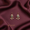 Ivvati pink and green Bugadi earrings with floral stones and pearl drops

5. JEWELLERY TYPE