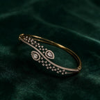 Ivvati teardrop AD kada bracelet with clear stone detailing