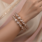 Ivvati Teardrop Crystal Designer Kada Bangles for Wedding & Festive Wear jewellery - Bangles | Ivvati Art Jewellery