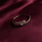 Ivvati teardrop stone kada bracelet with delicate detailed setting