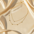 Layered heart necklace for women with delicate gold-tone chains and heart charms | Ivvati Art Jewellery