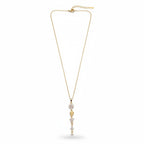 Long floral pendant necklace for women with bee and star drop details
