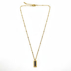 Long gold pendant necklace for women for everyday and office wear