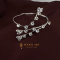 Luna Crystal Cascade Haath Cuff jewellery - Hand Jewellery | Ivvati Art Jewellery