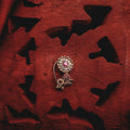 Maharashtrian Nath with CZ and red stone jewellery - GOLD | Ivvati Art Jewellery