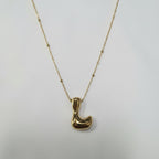 Minimalist gold curve necklace for women for everyday wear