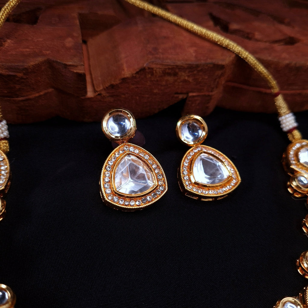 Naira Uncut Polki Choker Set in Gold Finish jewellery - Uncut Kundan | Ivvati Art Jewellery