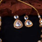 Naira Uncut Polki Choker Set in Gold Finish jewellery - Uncut Kundan | Ivvati Art Jewellery